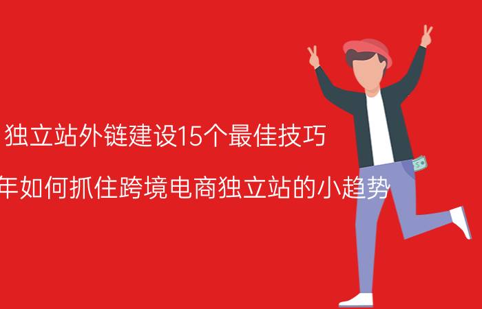 独立站外链建设15个最佳技巧 2019年如何抓住跨境电商独立站的小趋势？